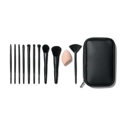Full Face & Eye Makeup Brush Set with Travel Case