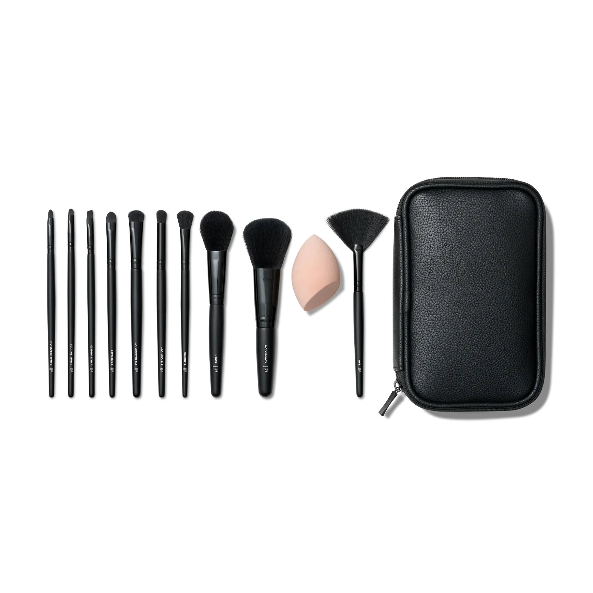 Full Face & Eye Makeup Brush Set with Travel Case